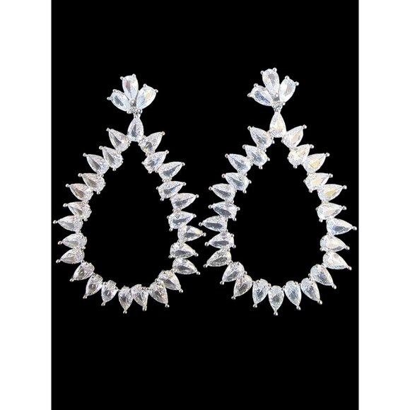 Marionat Jewelry - NWOT Fringe Rhinestone Hoop Earring - Marionat